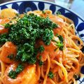 rinakos's cooksnap of when they made 特別な日海老と帆立のクリームトマトパスタ.