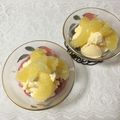 puniＫ's cooksnap of when they made 季節のフルーツ(桃)とバニラアイス♪.