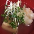 トゥクトゥク's cooksnap of when they made 白だしで海老しんじょ☆ひな祭りのお吸い物.