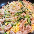 梨にゃんこ's cooksnap of when they made 豆苗と春雨の中華卵炒め.