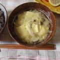 violets's cooksnap of when they made 玉ねぎ・しめじ・ふわふわ卵のお味噌汁♪.