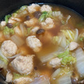 happo's cooksnap of when they made 時短簡単☆ふわ鶏つくねと白菜のほっこり煮.