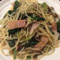 ベティ３'s cooksnap of when they made ✎ღ ほうれん草の和風オイルパスタ.