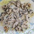 クックKEOXNU☆'s cooksnap of when they made 離乳食に。超簡単☆手づかみごまささみ焼き.
