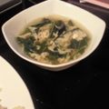 ｊｕｎｏｏ's cooksnap of when they made モロヘイヤ＆コロっとにんにくの卵スープ.