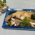 Laufen's cooksnap of when they made カワハギ(はげ)と白菜の煮付け.