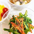 アップイエ's cooksnap of when they made 簡単☆春菊・人参・きゅうりの黒胡椒サラダ.