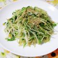ふうはっちゃん's cooksnap of when they made レンジで一発！もやしと水菜のナムル.