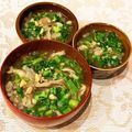 なつき☆ミ's cooksnap of when they made 舞茸と大根の葉の味噌汁.