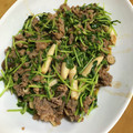 ☆hiroppy☆'s cooksnap of when they made 豆苗と牛肉の炒め物.