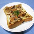 ＠迷子＠'s cooksnap of when they made 幸せパン♡レーズン＋チョコバナナトースト.