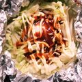 ふか谷's cooksnap of when they made 博多屋台の味４★野菜のホイル焼きお好風♪.
