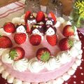 雛人形ちゃん's cooksnap of when they made 春色❤苺のムースケーキ.