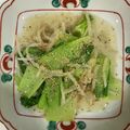 能見台食堂's cooksnap of when they made 節約おつまみ☺チンゲン菜＆モヤシナムル.