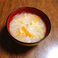 もふもふクロさん's cooksnap of when they made 白菜とツナのお味噌汁.