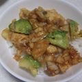 きらり流れ星's cooksnap of when they made 鶏むね肉とアボカドのピリ辛玉ねぎダレ丼.