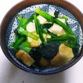 のんぴ☆♪'s cooksnap of when they made 栄養満点♬｡.高野豆腐と小松菜の煮浸し.