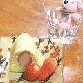IH愛用者's cooksnap of when they made クレープで☆イチゴのババロアケーキ.