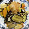 クック8J0LFQ☆'s cooksnap of when they made ナスとカボチャのおろし和え.