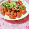 ふうはっちゃん's cooksnap of when they made ウィンナーのお好みソース焼き.