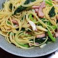 こうのとりヒロシ's cooksnap of when they made ベーコンとほうれん草の和風にんにくパスタ.