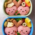 Chaaa_room's cooksnap of when they made 簡単！キャラ弁♪バレンタイン☆ハート弁当.