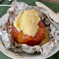 あらいぐまはは☆'s cooksnap of when they made はちみつバターの焼きりんご アイス添え.