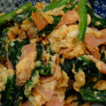 みRuChi's cooksnap of when they made ほうれん草とﾊﾑの卵炒め.