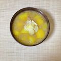 キンプリ's cooksnap of when they made さつま芋とひき肉の簡単味噌汁.
