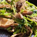 ロミみ's cooksnap of when they made シロさんのきのこツナカブの葉の和風パスタ.