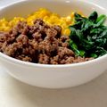 なっさん姫's cooksnap of when they made 牛ひき肉で3色丼.