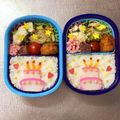 Chaaa_room's cooksnap of when they made キャラ弁 バースデーケーキ弁当.