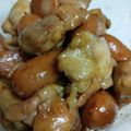 クック15PG0K☆'s cooksnap of when they made 鶏肉とウインナーのガーリック照焼き.