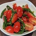 ねべきー's cooksnap of when they made いんげんとプチトマトの黒ゴマ和えサラダ.