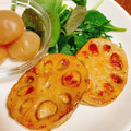しろいゆず's cooksnap of when they made 鶏だんごでれんこんのはさみ焼き.