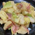 ゆみらんたん's cooksnap of when they made ベーコンじゃが芋キャベツのマヨネーズ炒め.