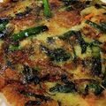 こきなりチャンネル父's cooksnap of when they made チーズにらチヂミ.