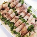 yuntaimama's cooksnap of when they made レンジで簡単！豆苗の豚バラ巻き.