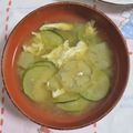 mmameco's cooksnap of when they made ズッキーニとナスの味噌汁.