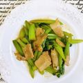 京のお抹茶's cooksnap of when they made 5分で完成★アスパラ菜とベーコンの炒め煮.