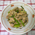 とリコ's cooksnap of when they made ❀にんにくの芽と豚肉の炒め物❀.