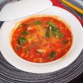 バカリャウ's cooksnap of when they made オートミールの簡単中華風トマトスープ♪.