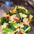 みーつー's cooksnap of when they made レンジで！小松菜、カニカマ、油揚げの副菜.