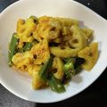 ＭＩ−ＳＡＮ's cooksnap of when they made レンコンとオクラのカレー醤油炒め.