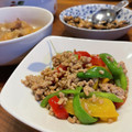 ここっこ★'s cooksnap of when they made ピーマンのピリ辛そぼろ炒め.
