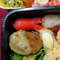 SUNMOONMOM's cooksnap of when they made ハンバーグdeドーナツ＊キャラ弁おかず.