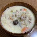 お塩と砂糖's cooksnap of when they made 【酒粕豚汁】酒粕汁に豚肉を入れても美味！.