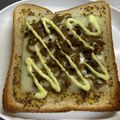 お塩と砂糖's cooksnap of when they made ★じゃこふりかけdeマヨチーズトースト★.