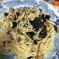 冷蔵庫レスキュー隊's cooksnap of when they made 焼き海苔で＊海苔ベーゼパスタ＊.
