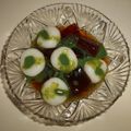 白いぐれーぷ's cooksnap of when they made 黒糖かん入り白玉だんごの抹茶練乳がけ.